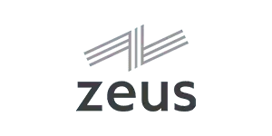 The Zeus logo on a black background for Santa Clara cleaning.