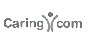 Caring com logo with a white background for house cleaning services.