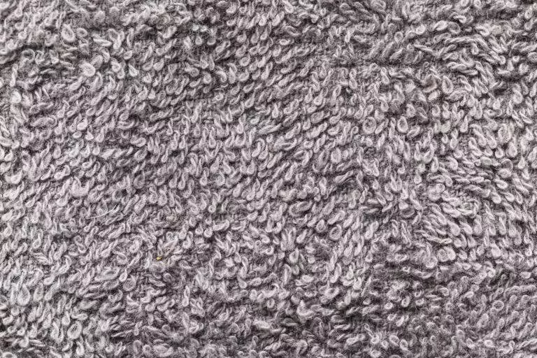A close up image of a gray shaggy rug in a living space.